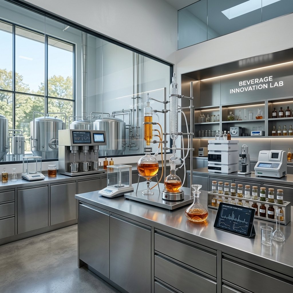 Expert Beverage Consultant conducting formula testing at Flavor Catalystz lab India